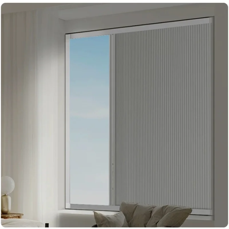 Custom perforation-free day and night honeycomb curtains for bedroom bathroom light-blocking  sunshade privacy