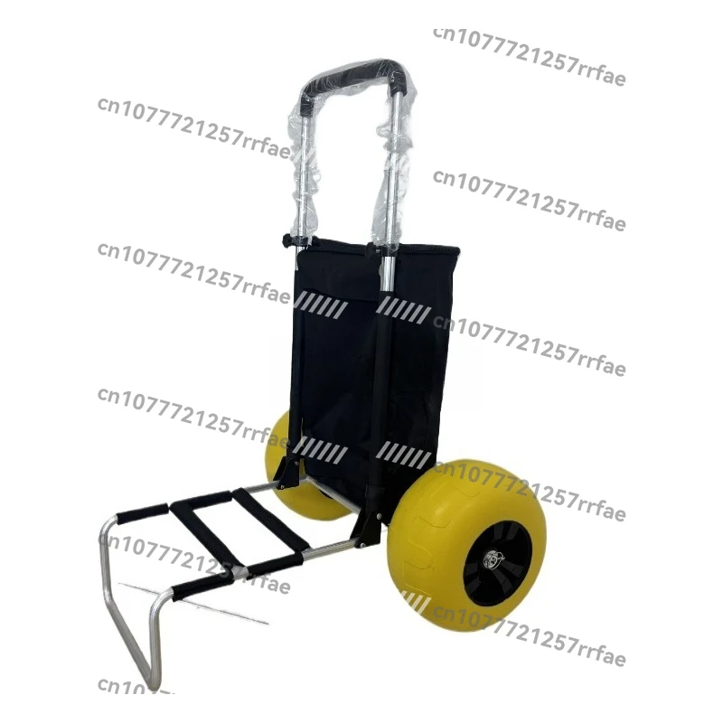 Oversized tire balloon wheel beach wheel beach trailer beach warehouse truck, fishing cart, outdoor luggage trailer