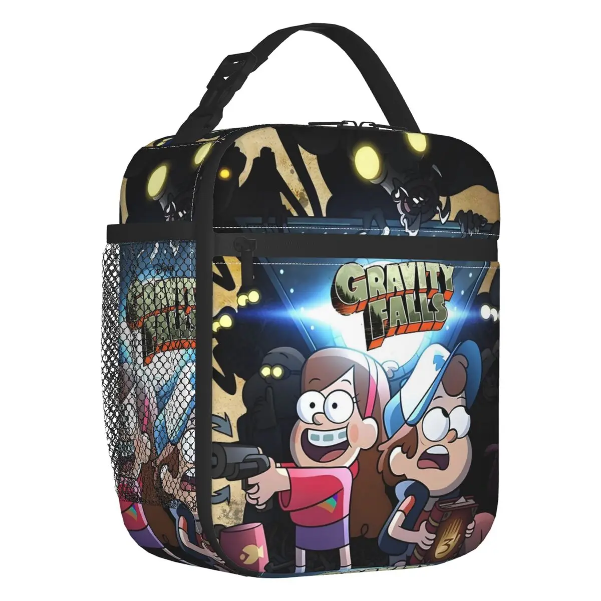 

Портативные ланч-боксы Gravity Falls, многофункциональные мультяшные фильмы, замечательный город, термохолодильник, изолированная сумка для обеда, офисная сумка
