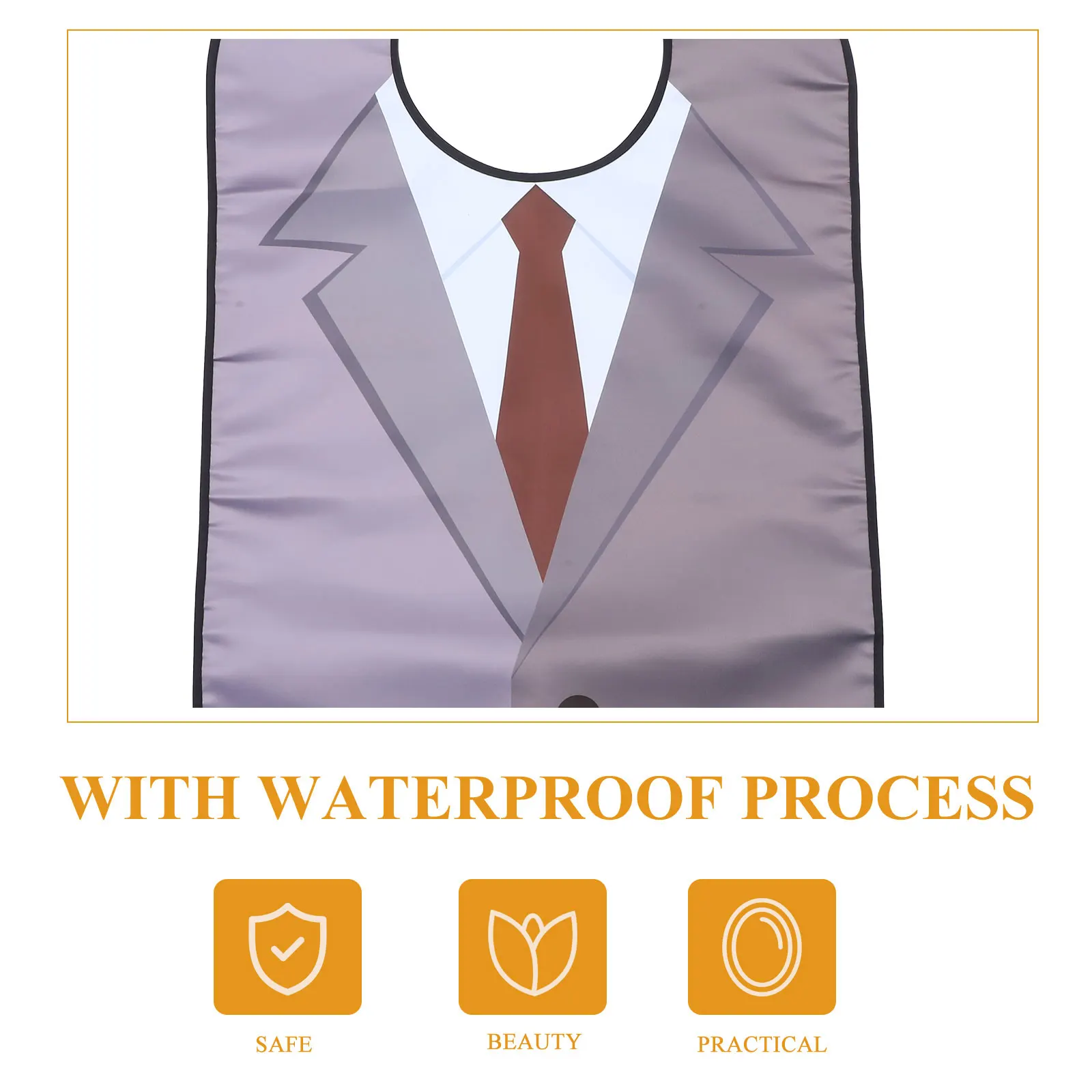 

Waterproof Adult Bibs Camel Suit Style Large Size Elderly Clothing Protector Practical Polyester Easy Clean Durable for Eating