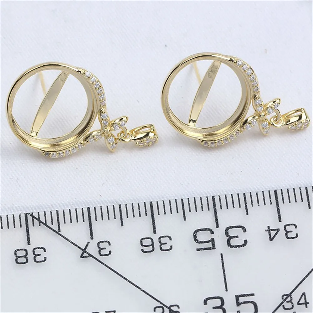 S925 Sterling Silver Pearl Earring Settings DIY Jewelry Making Supplies Blank Earring Posts for Handcrafted Accessories No Pearl