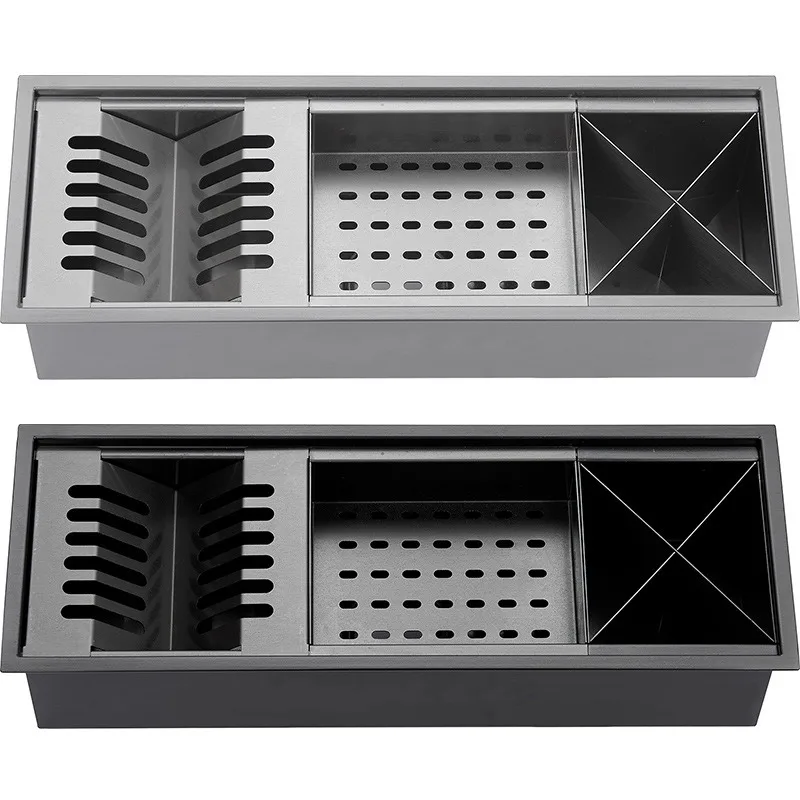 304 stainless steel island supporting drain tank multi-functional drain rack thickened healthy and hygienic bowl butterfly