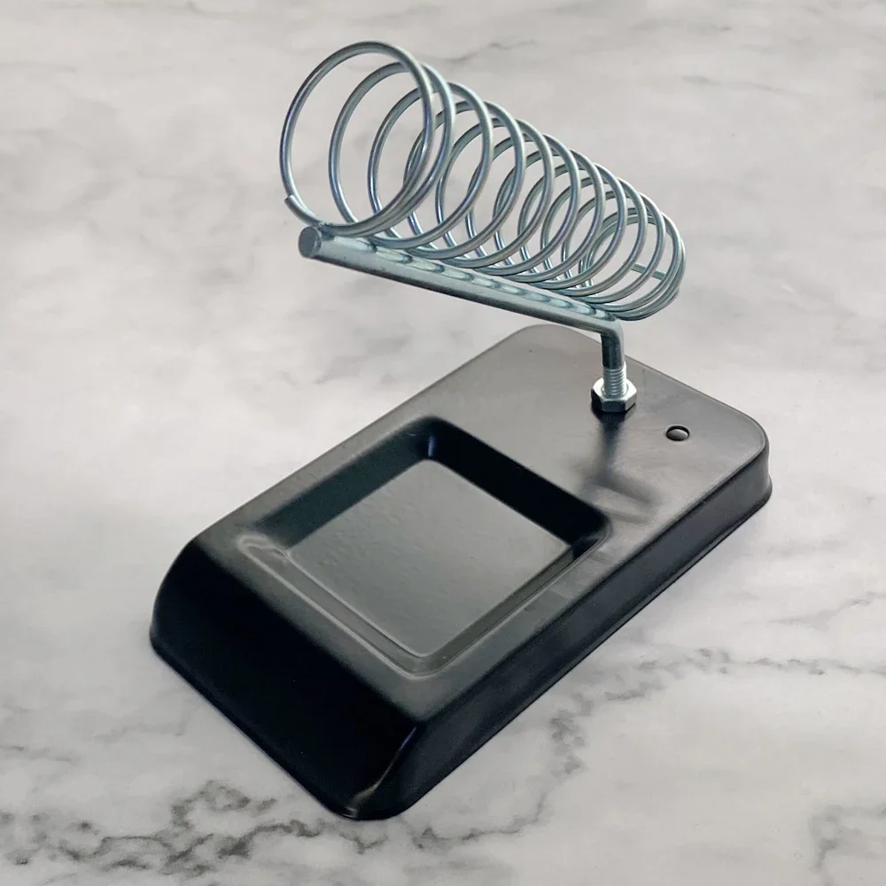 Soldering Iron Stand Portable Holder Soldering Tin Stand with Welding Cleaning Sponge Electric Soldering Iron Accessories image 3