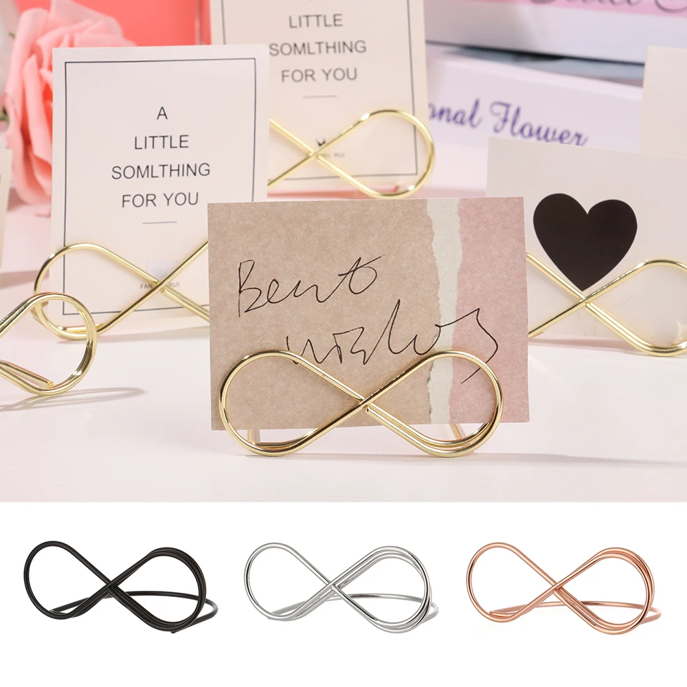 10/20pcs Metal Wedding Table Number Stand Picture Card Display Stand Photo Clip for Home Office Wedding Party Desktop Decoration
