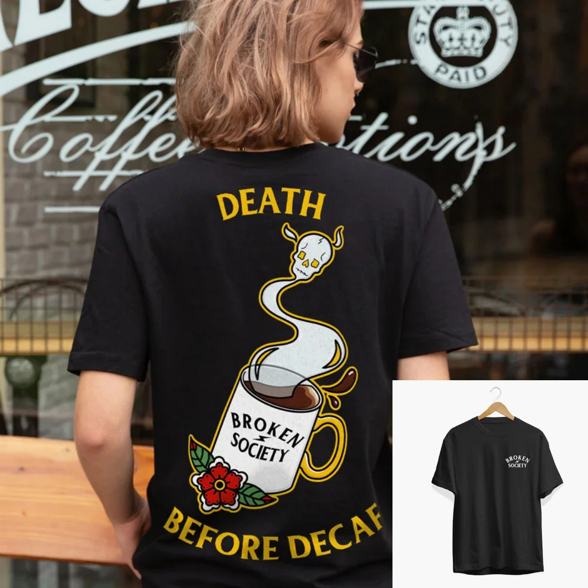 Anti Social Butterfly Tattoo Art Retro Style Casual T-Shirt Men's and Women's Luxury Brand Top 2026