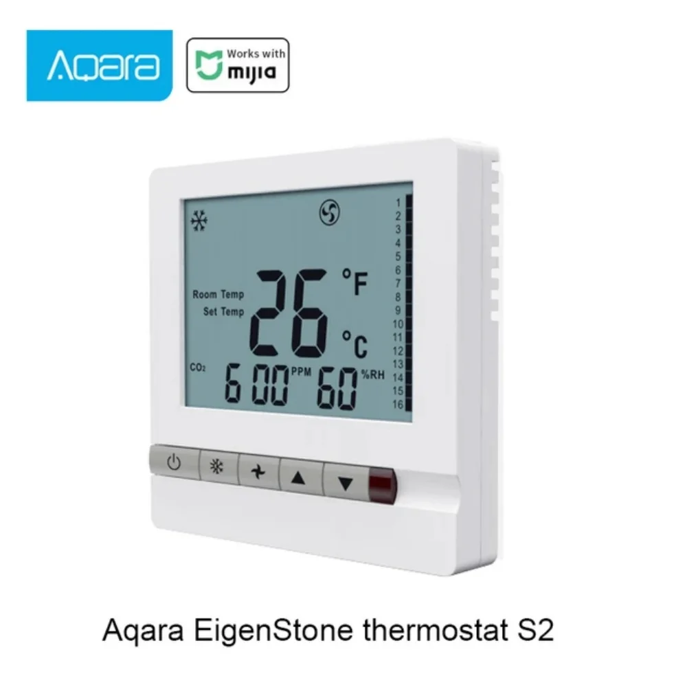 Aqara S2 Thermostat Central Air Conditioning Controller Floor Heating Controller Panel Work For Xiaomi Mi Home Smart Home