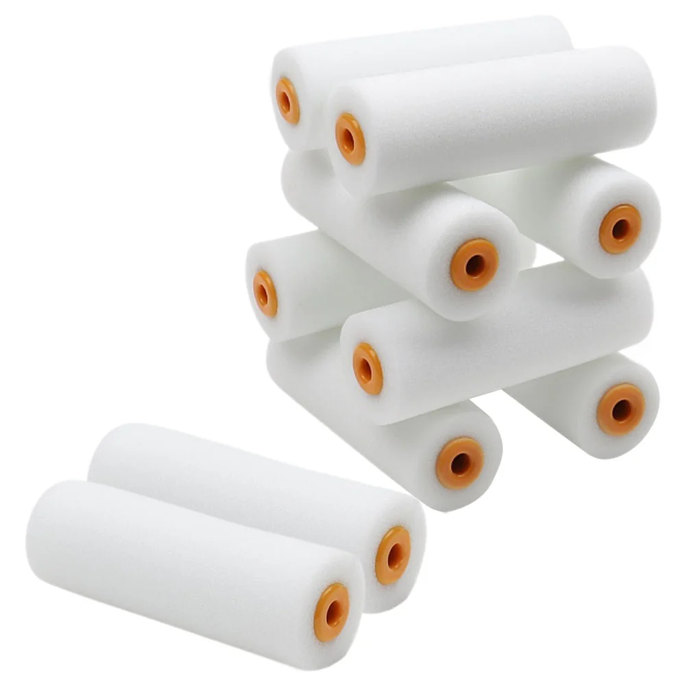 10 Pcs Paint Roller Sponge Nap Replacement Sleeves Coating Wall Painting Covers Frame