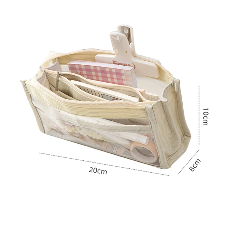 6-Layer Large-Capacity Pencil Bag Stationery Pencil Case High-Value Simple Japanese Stationery Bag