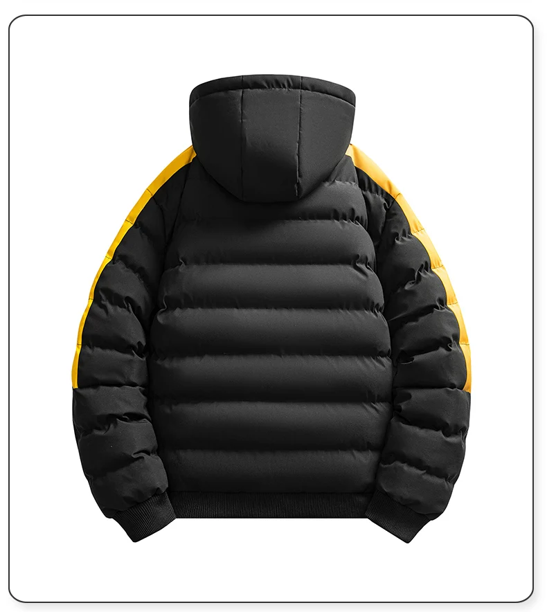 2026 Winter Men's Cotton Jacket letter pattern double-faced Cotton Jacket men Winter Coat Edition Trendy Thick solid color