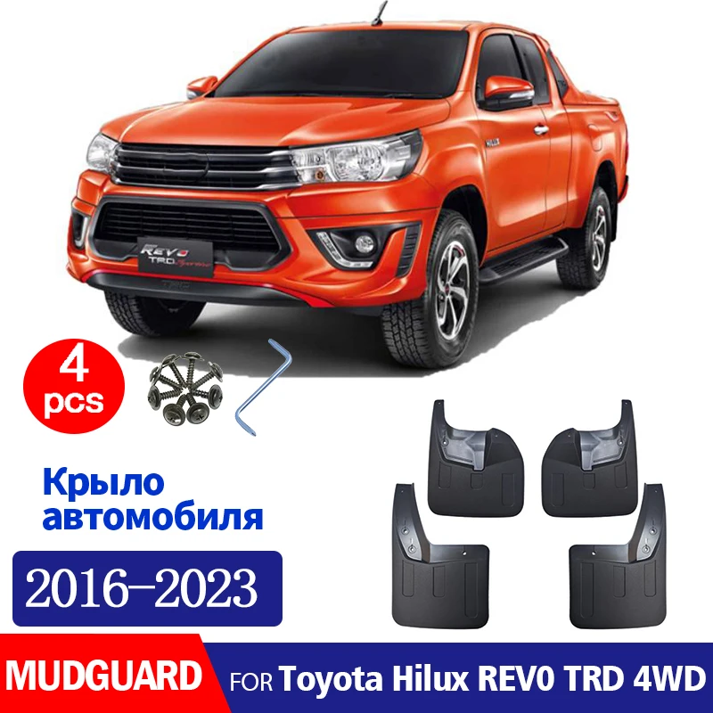 

2016-2023 FOR Toyota Hilux VERO TRD Mudguard Fender Mud Flap Guards Splash Mudflaps Car Accessories Front Rear 4pcs