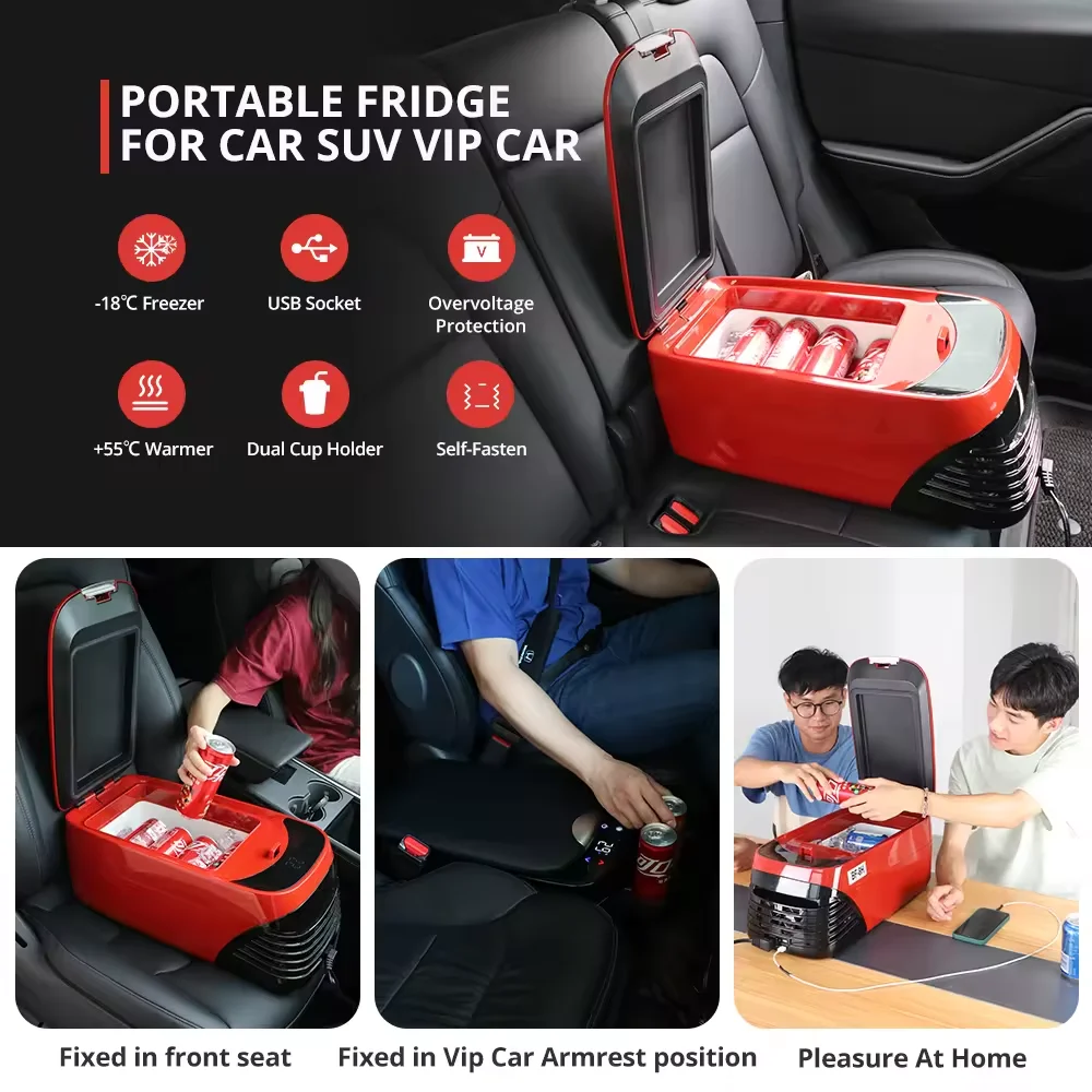 Compressor Portable Fridge 12V 24V Refrigerator 8L Mobile Fridge High Performance Car Fridge