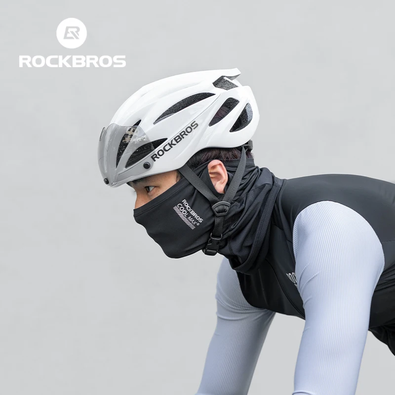 ROCKBROS lodowy jedwab maska ​​rowerowa na twarz lato anty-uv szybkoschnący oddychający rower szalik maska ​​wędkarstwo jazda konna chustka osłona na twarz i szyję — zdjęcie 5