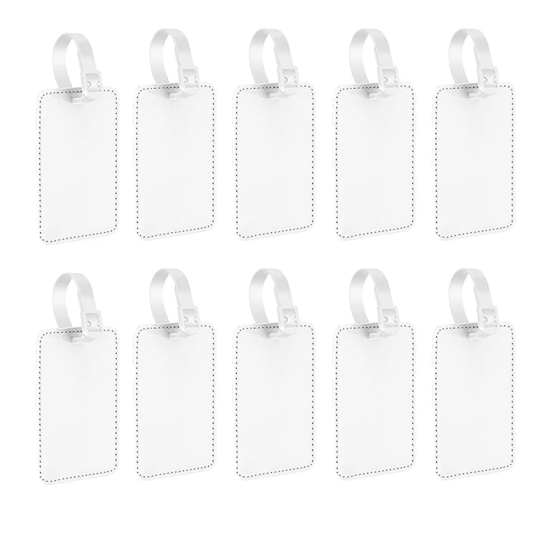 Blank Pu Luggage Tag Heat Transfer Name Id Cards Sublimation Blank Luggage Tags Diy Name Anti-Loss Tag