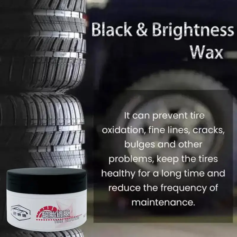 100g Tire Coating Wax UV Protection Polish Car Tire Paste Dressing Wax Automotive Maintenance Wax For High Shine Tyre