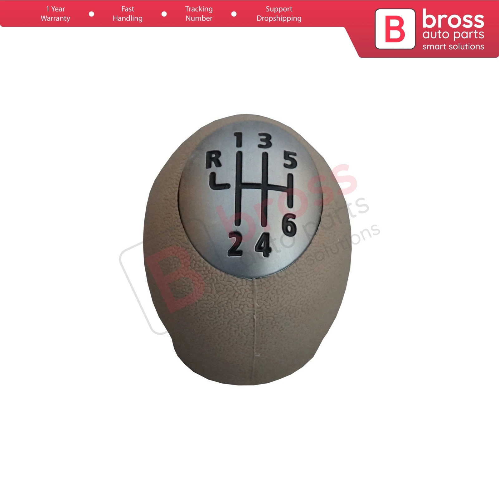 Bross Auto Parts BSP553 6-Speed Shift Stick Knob 328650024R Chrome Beige For Renault Dacia Nissan Opel Ship From turkey