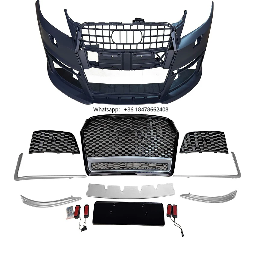 

Q7 SQ7 Upgrade RSQ7 Front Bumper Kit RSQ7 Style Bumper Body Kit With Grille for Q7 SQ7 2012 2013 2014 2015