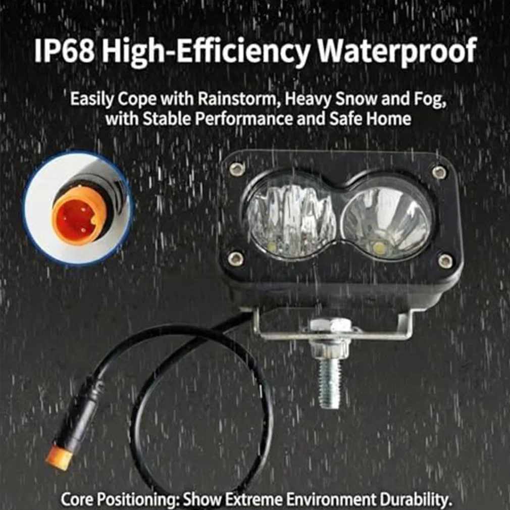 3 Inch Universal LED Pod Spotlight Pickup Offroad Flood  Spot Waterproof  Headlight For Q20 Motorcycle Front Light Plug-and-Play