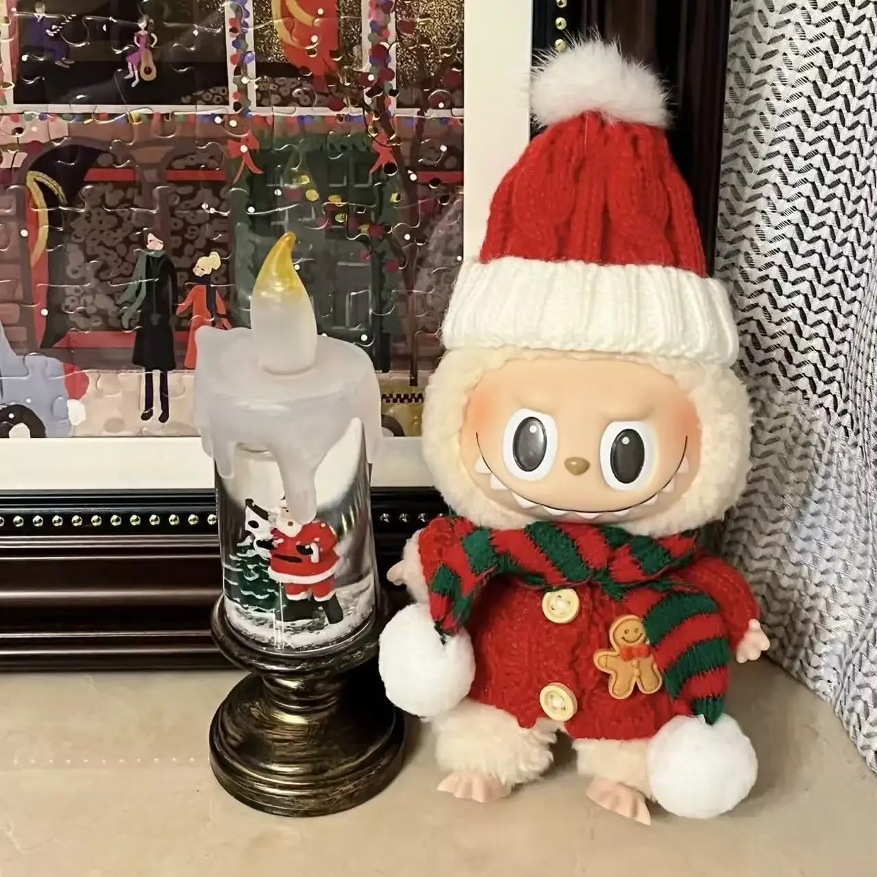 인형 의류 복장 액세서리 한국 Kpop Exo15/17cm Labubu Idol V1 V2 크리스마스 쿠키 맨 스웨터 모자 새해 옷