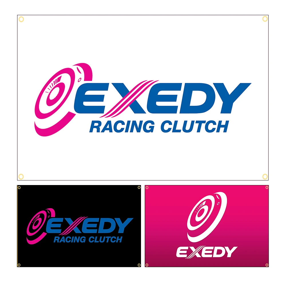 90x150cm  EXEDY Clutch Flag motorcycle Racing Car man bedroom Interior decoration banner tapestry