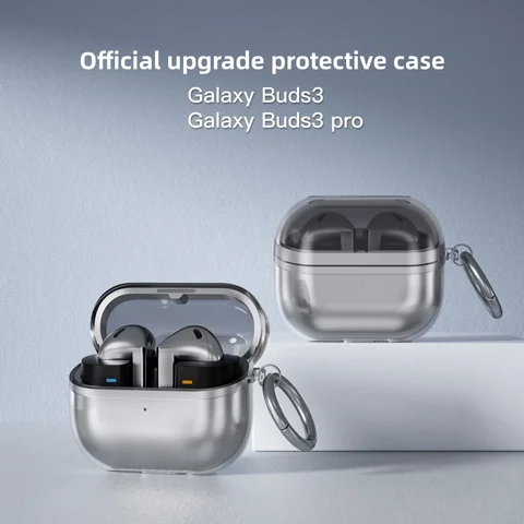 Case For Samsung Galaxy Buds 3 Pro Transparent Earphone Case For Samsung Galaxy Buds 3 / Buds 3 Pro Shockproof Protective Cover