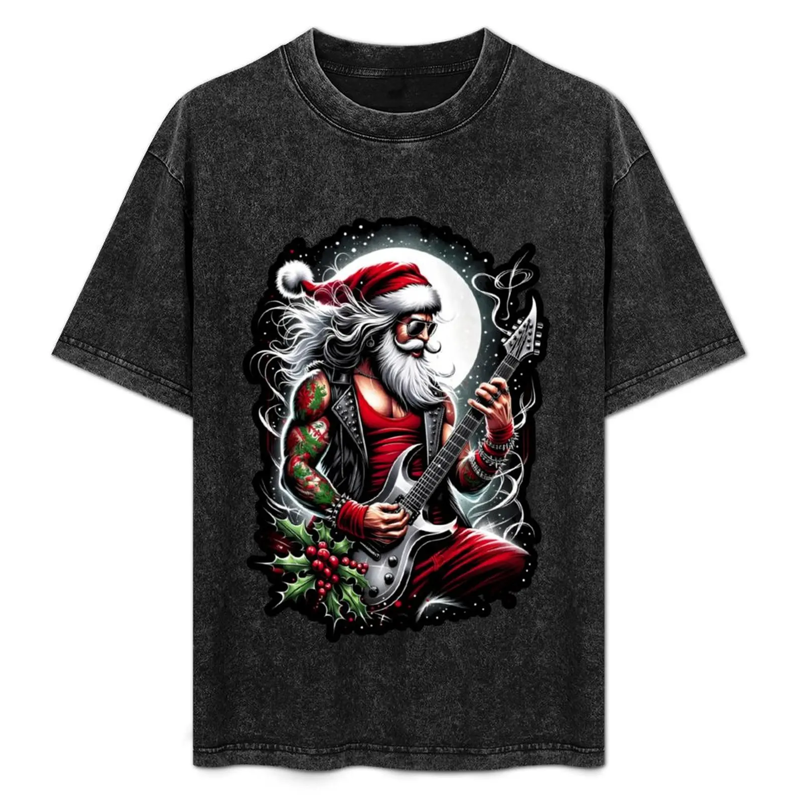 

Heavy Metal Santa - Christmas T-Shirt Basic Breathable Solid Color T-Shirt