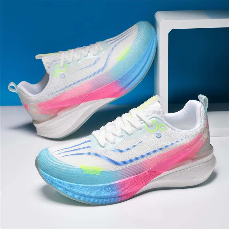 

Hot Selling Breathable Shock-absorbing Sports Shoes Marathon Training Running Shoes Ankle Protection Lace Up Walking Shoes