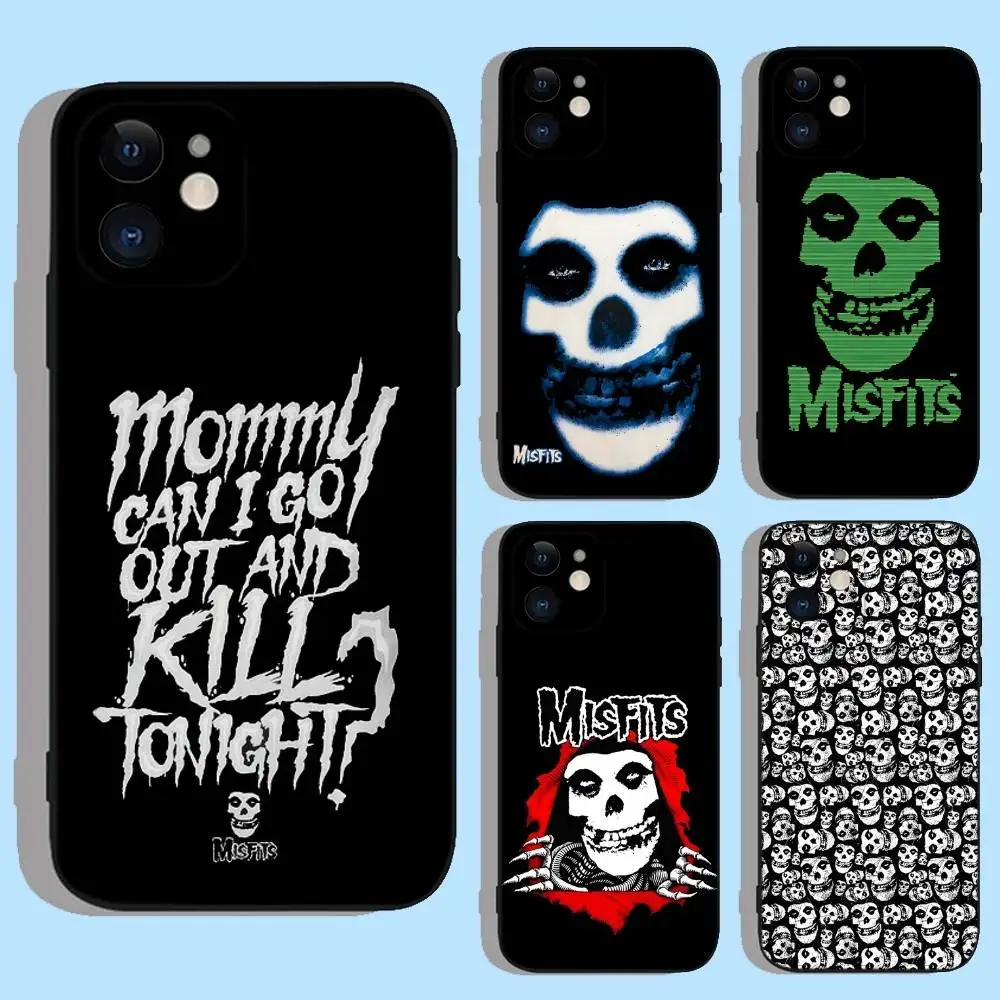 

M-Misfits Famous Monsters Phone Case For iPhone 17,16,15,14,13,12,11,XS,XR,X,8,7,Pro,Max,Plus,Mini,Air,e Silicone Black Cover