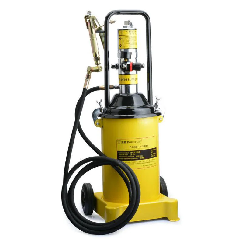 High Pressure Oiler 12L Pneumatic Butter Machine Pneumatic Grease Gun With 4 Meter Tube Butter Filling Machine