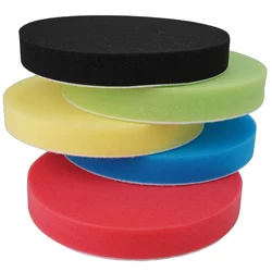 5x Car Round Flat Polishing Wheel Foam Buffing Sanding Pad Disc Sponge Grinding Pads Polisher For Rotary Tools 7Inch 180mm