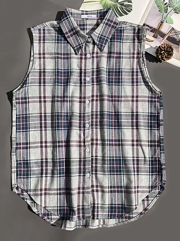 pure-cotton-plaid-irt-collar-fake-collar-svel-irt-collar-overlap-decorative-collar-casual-sle-winter-season-china