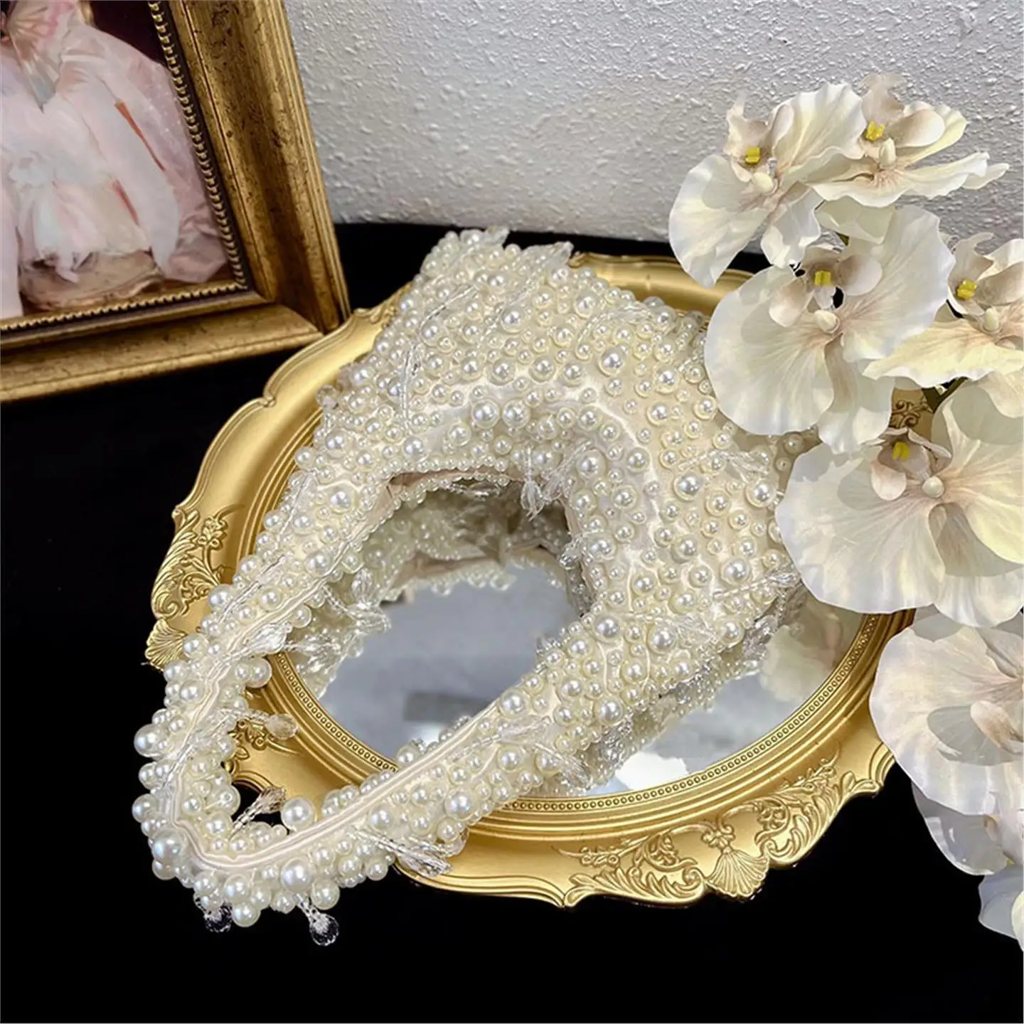 حقيبة يد بتصميم Sweet Fre Pearl Tassel Crystal Beads Faion حقيبة يد واحدة تحت الإبط حقيبة كاجوال نقية للتجارة الإلكترونية S #2