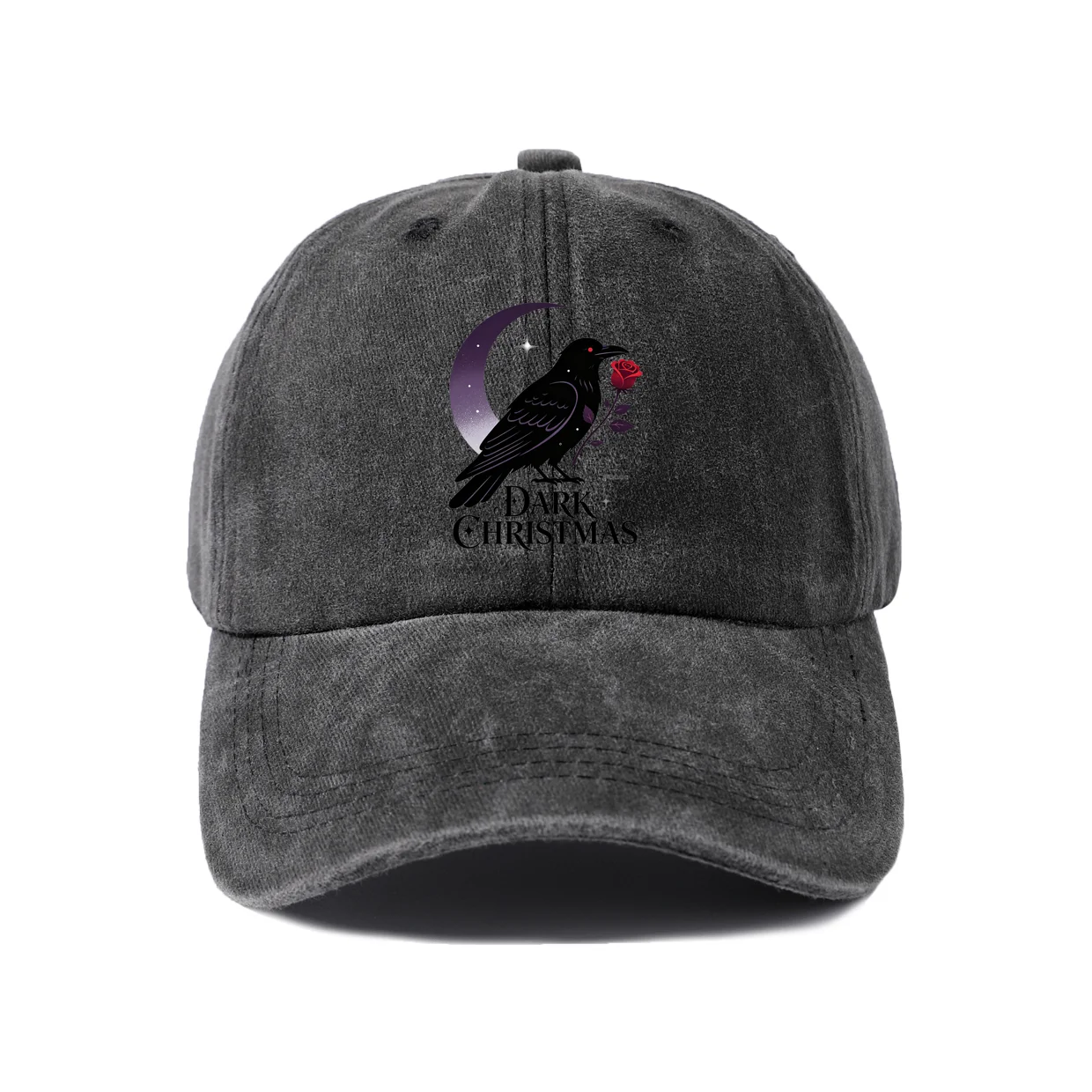Retro Dark Witch Moon Quote Baseball Cap, Vintage Washed Adjustable Unisex Dad Hat, Casual Gift