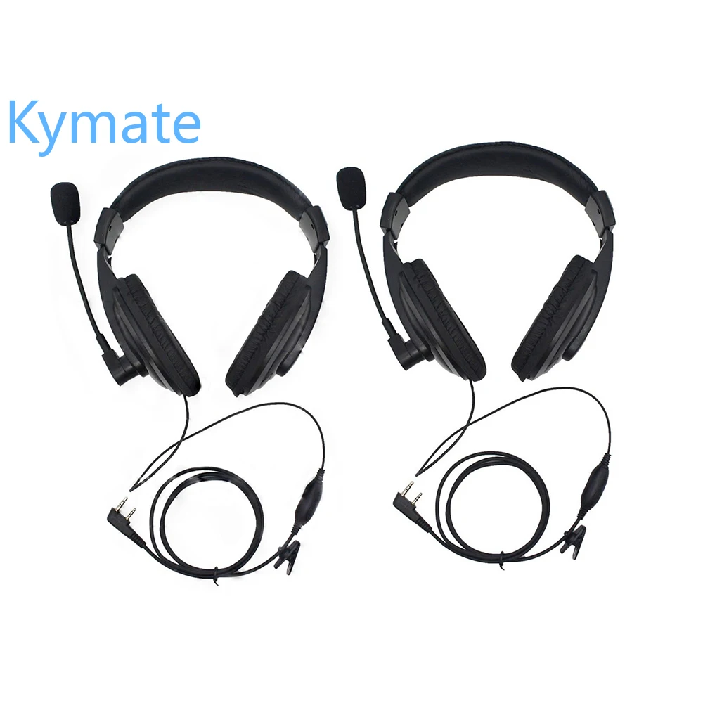 2PCS Walkie talkie PTT VOX two way radio Headset earpieces 2 Pin K BF-888S 777 noise cancelling earphone for WOXUN KG-UVD1P 679