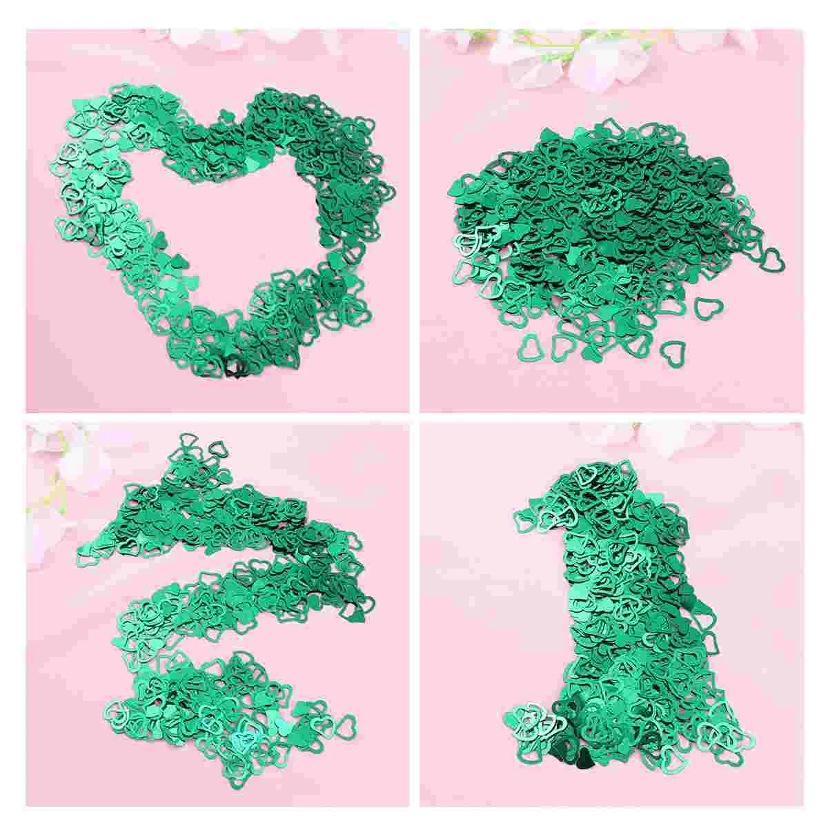 3000 Pcs Heart Shape Confetti for Wedding Decor Sprinkle Table Colorful Party Bridal Showers Anniversaries Gender Reveal Events