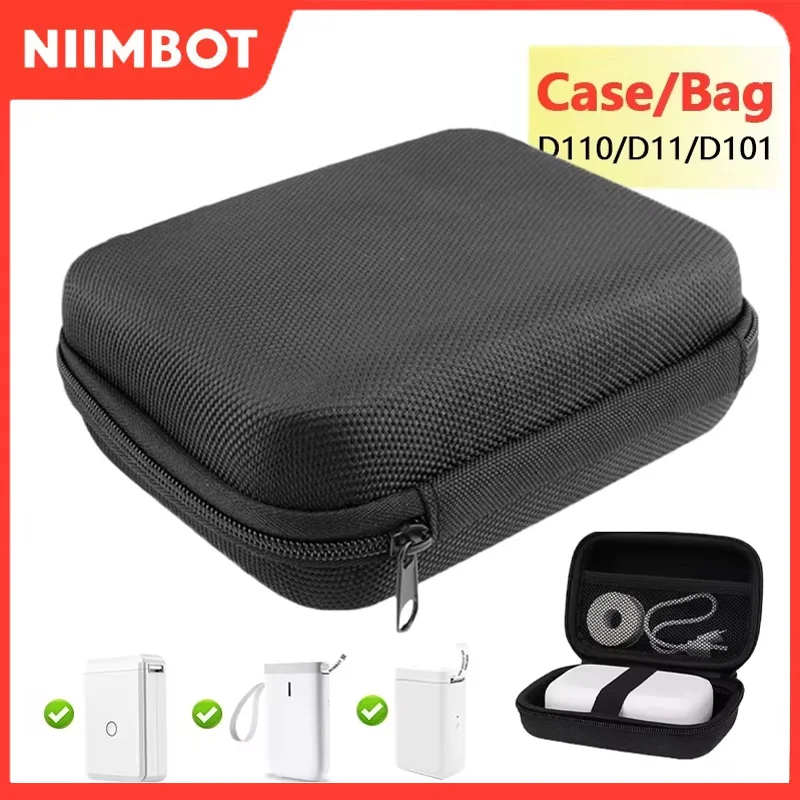 Niimbot Label Printer Storage Case with Mesh Pocket  Case Bag Thermal Printer USE Protective Shell for Home Daily Storage/Office
