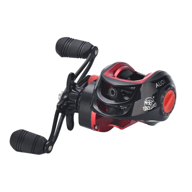 Audi Lightweight Baitcasting Fishing Reels, Double Brake, High Speed, 7.2:1 Gear Ratio, 8kg Max Drag, Freshwater