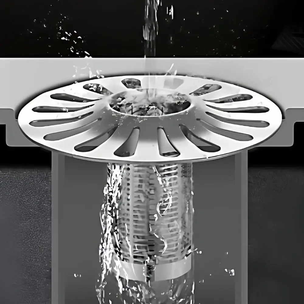 Portable Self-draining Floor Drain Core Anti-Odor Anti-Clog Hair Removal Filter Shower Drain Stopper Universal