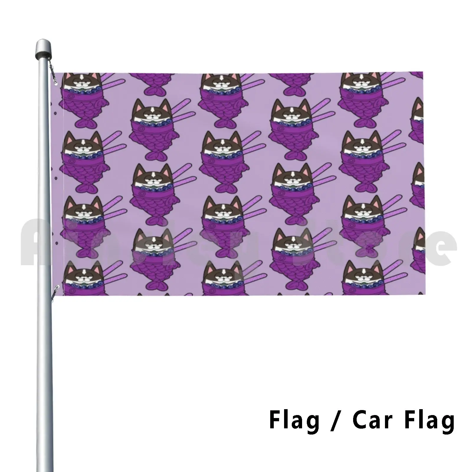 Taiyaki Ichimatsu Outdoor Decor Flag Car Flag Osomatsu San Ichimatsu Taiyaki