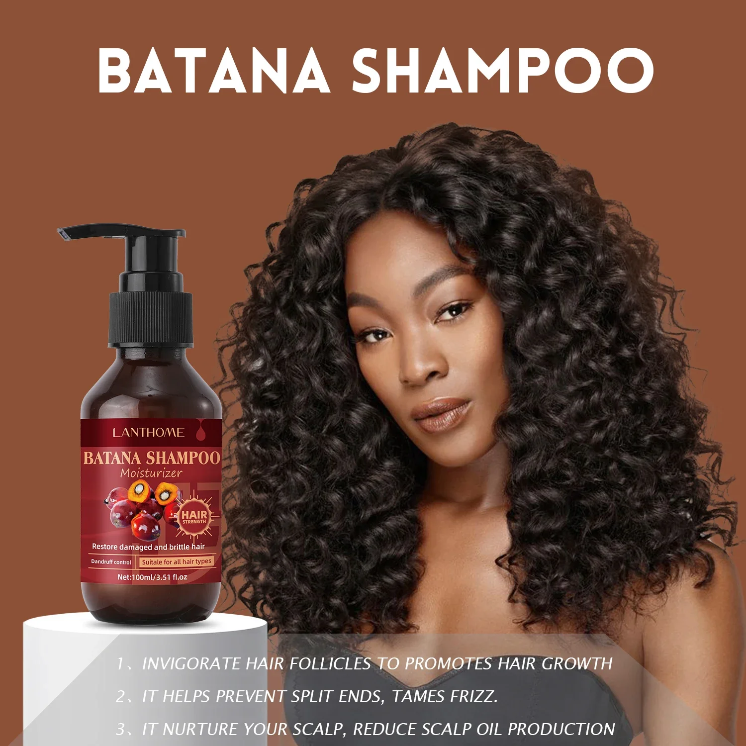 Batana Oil Shampoo Hair Loss Products Effective In 7 days Pure And Natural Batana Oil Hair Growth Shampoo Hair Loss Treatment