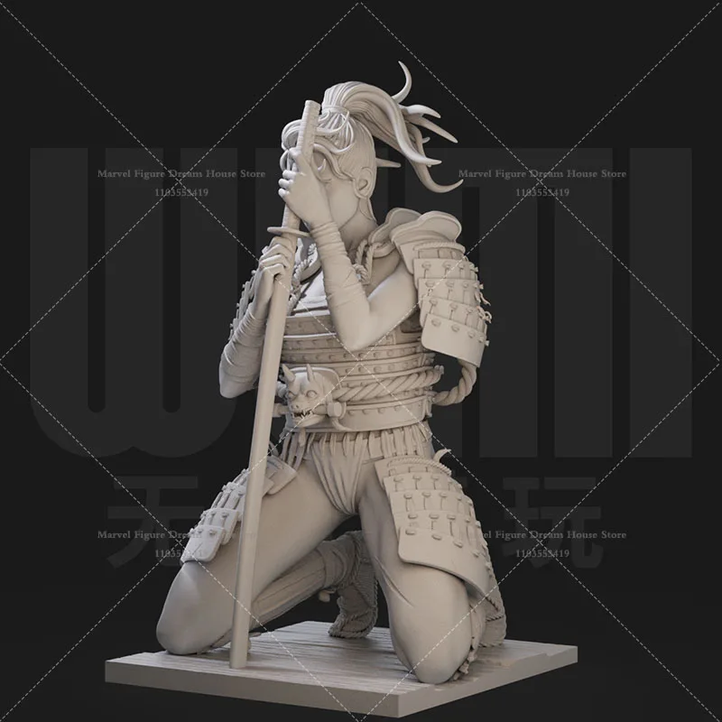 1/24 1/18 Scale The Eastern Traditional Shogunate Era Female Warrior Samurai Sword DIY Self-assembled 3D Resin Un-panited Dolls