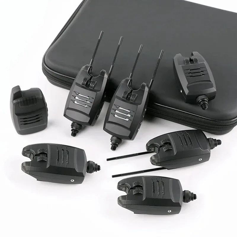 High quality For FA214-6 Carp fishing tackle Colorful LED light wireless  fishing bite alarm 1+6 set