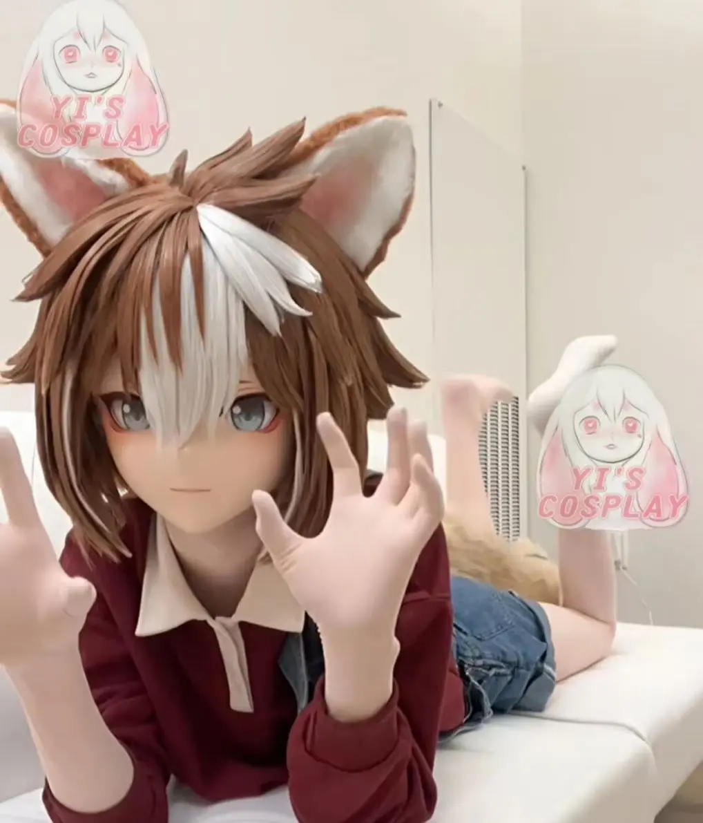

Yis cosplay Custom Furry head Kigurumi OC Head Cosplay Kemono Fursuit Handmade Headsets Beast Customized Fursuit Kemono Head