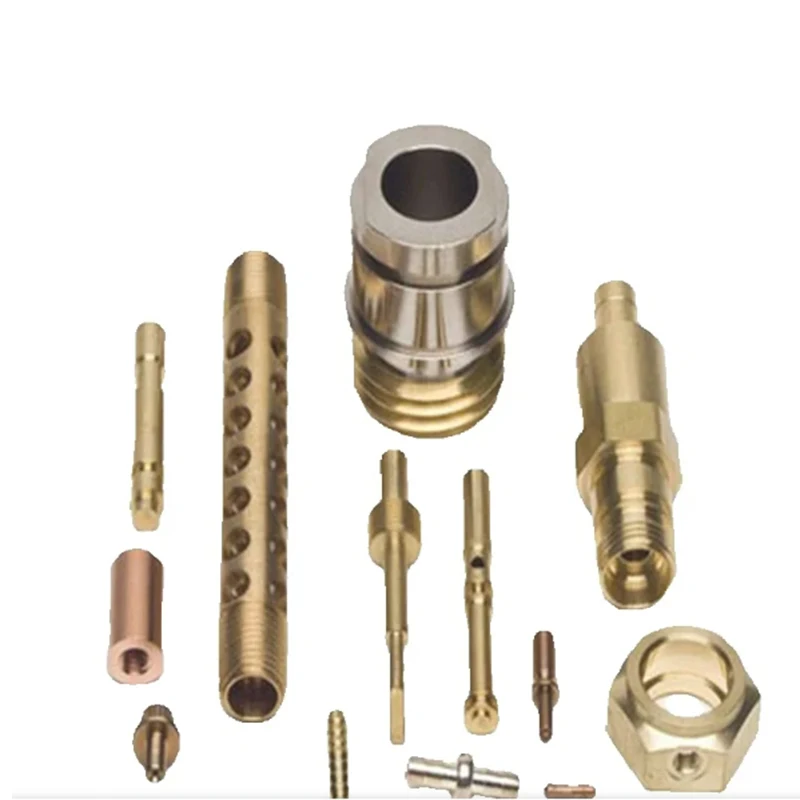 CNC machining custom brass and copper alloy non-standard fasteners and shaft components CNC lathe machining parts