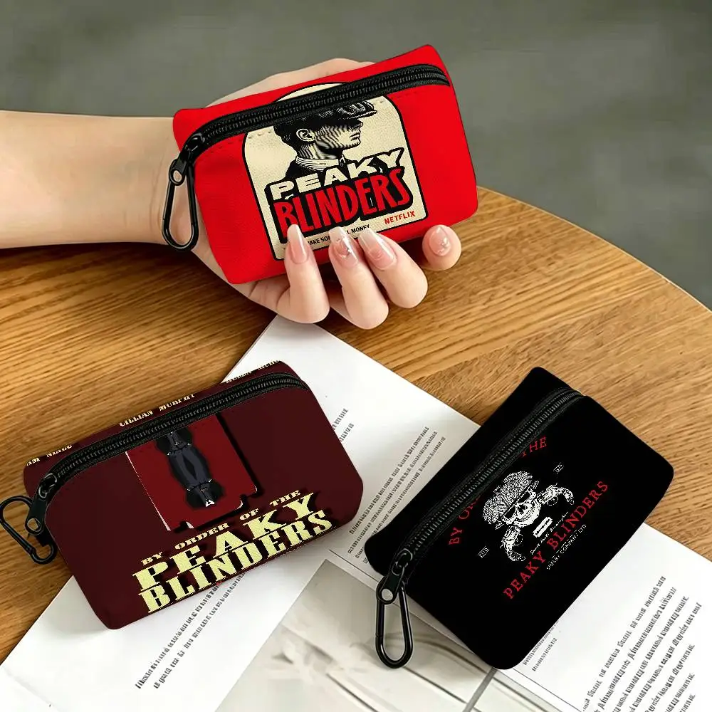 TV P-Peaky B-Blinders Anmie Oxford Fabric Mini Coin Wallet Smooth Zipper Hanging Design Multi-use Small Storage Bag For Travel