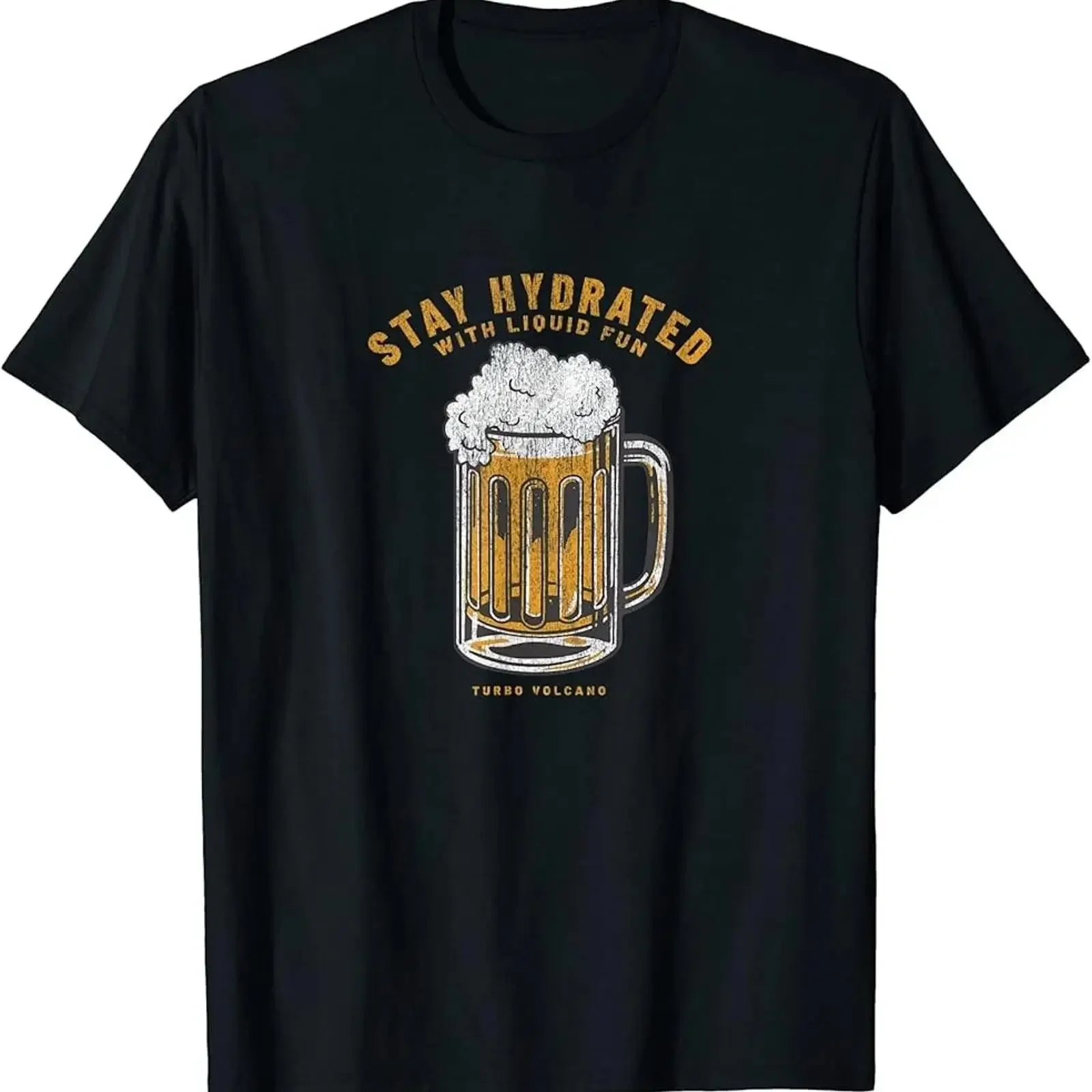 Stay Hydrated with Liquid Fun Retro Beer Design T Shirt vintage Washed fashion streetwear designer clothes Slightly Unisex