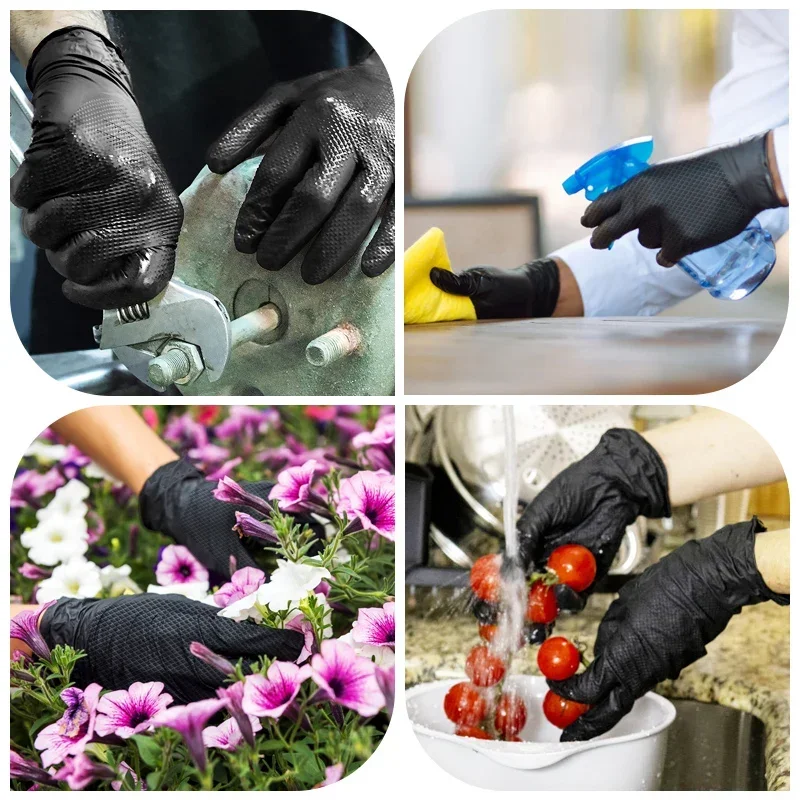 Multi-purpose Gloves Mechanic Industrial Waterproof Safety Work Gloves 8.0g Diamond Non-slip Mechanics Repair Gloves