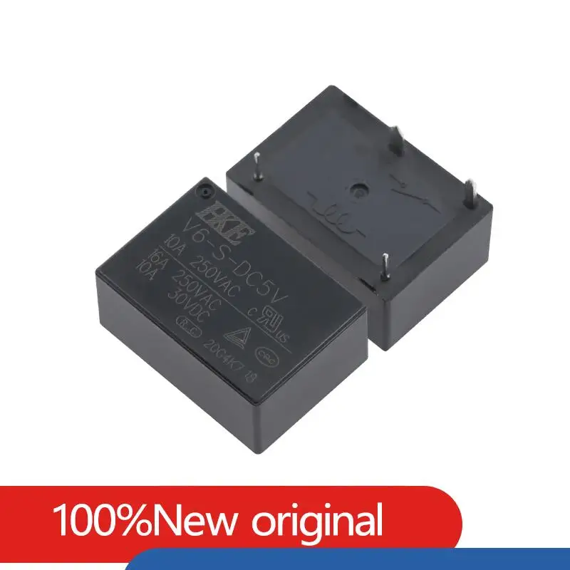 5PCS Original HKE Relay V6-S-DC5V V6-S-DC12V V6-S-DC24V 16A 4PIN 5V 12V 24V Power relay Replaceable HF7520- 005 012 024-HSTP