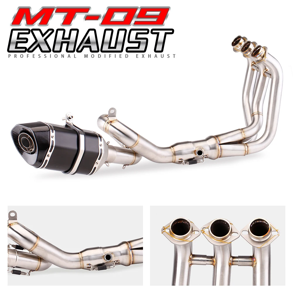 

MT09 motorcycle exhaust pipe for yamaha FZ-09 MT-09 mt 09 modified stainless steel scooter front pipe complete system