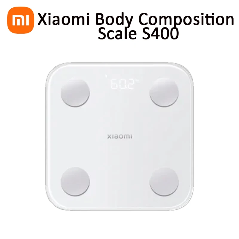 Xiaomi Body Fat Scale S400 Bluetooth 5.0 Smart Home Body Composition Scale 150KG LED Display Dual Frequency Measurement
