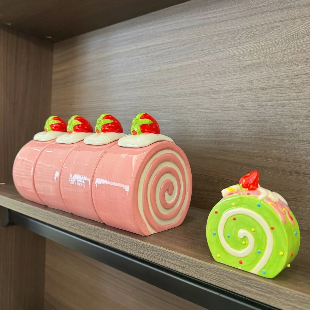 Ceramic Cake Storage Jar, Pink Storage Jar Storage Box , Home Decorative Sugar Container